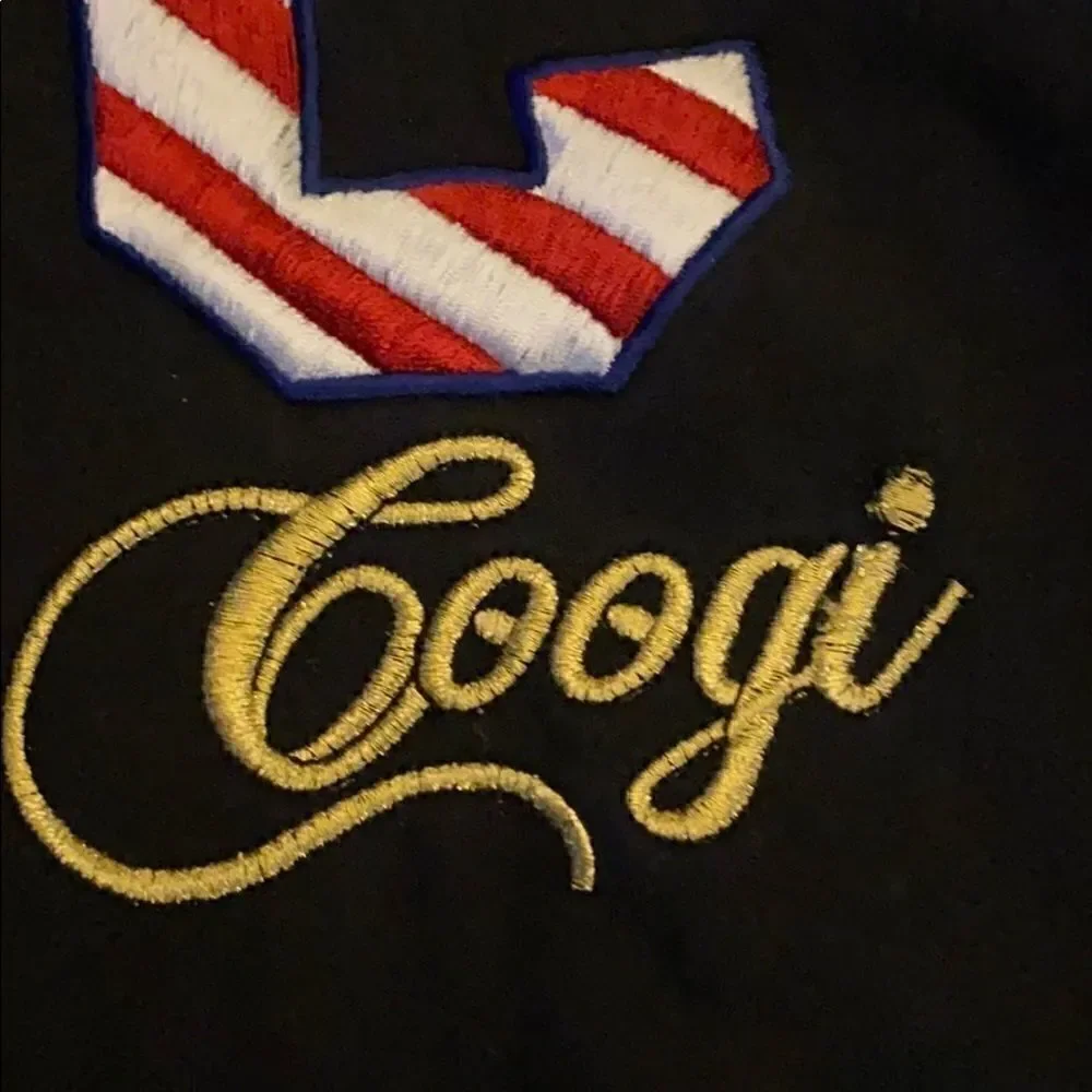 COOGI Black zippered hoodie sweatshirt/ sweater L